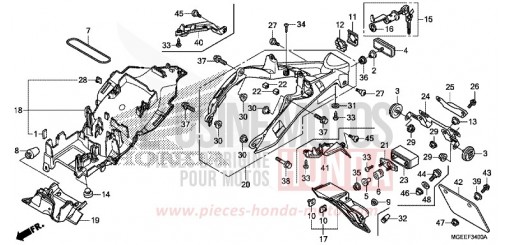 GARDE-BOUE ARRIERE VFR1200FF de 2015